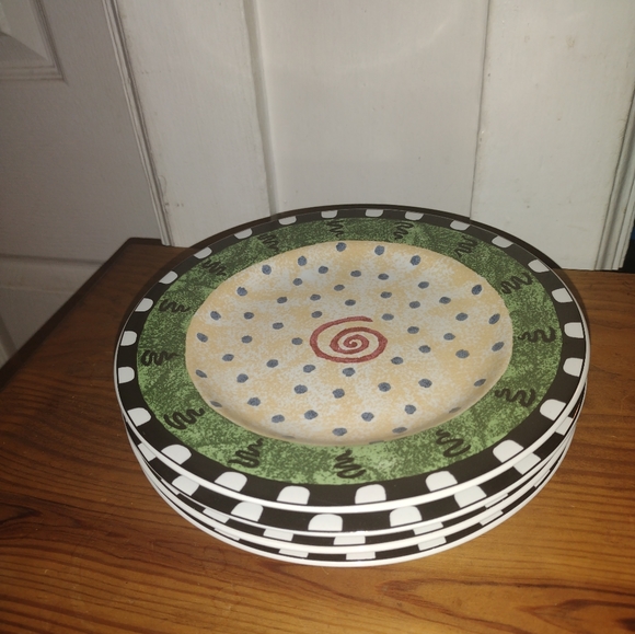 Vintage 90's Furio Confetti Design 4 Salad Plates - Picture 6 of 7